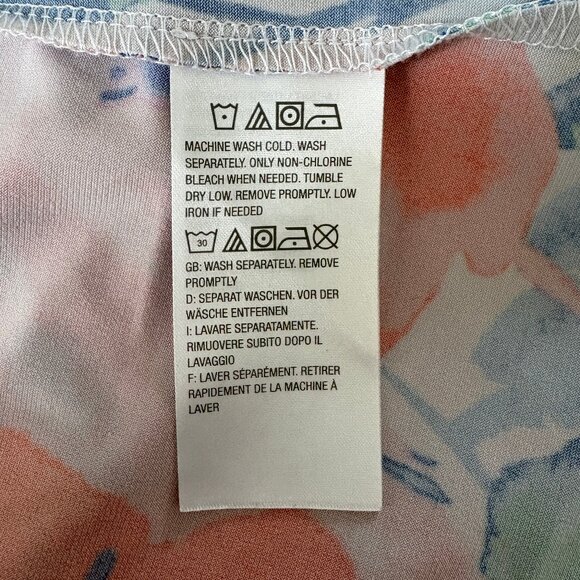 SUSAN GRAVER Floral Liquid Knit Top with Chiffon Sleeves - Picture 5 of 6